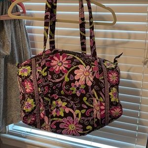 Purple Vera Bradley weekender 19x10